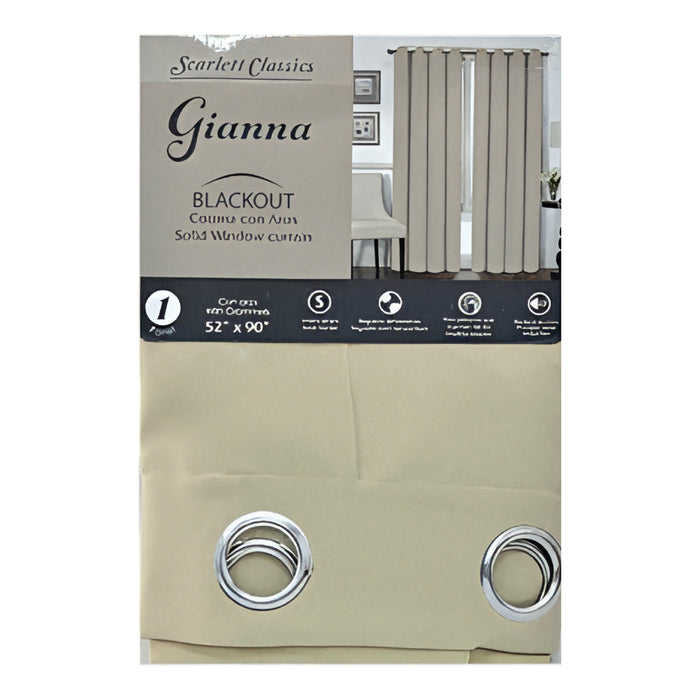 CORTINA BLACKOUT PARA SALA 52x90" GIANA PALE