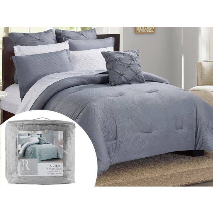 COMFORTER QUEEN 10PZAS 88" X 88" (5 SETS)