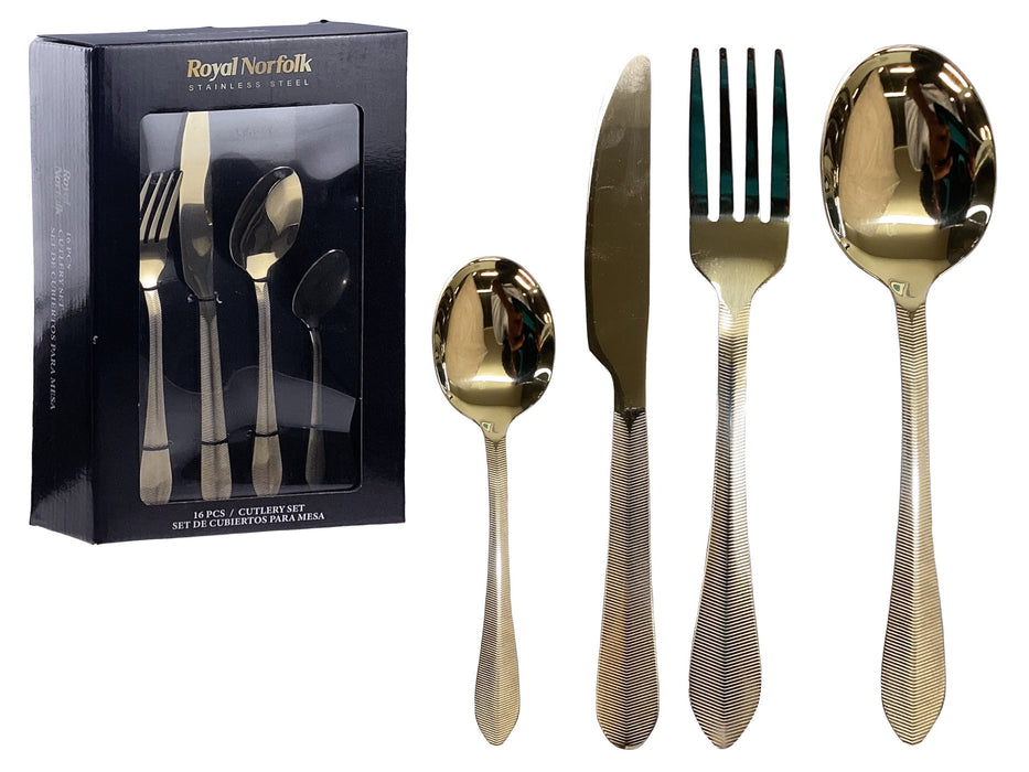 CUBIERTOS 16PZAS 23/20/19/15CM (6 SETS)