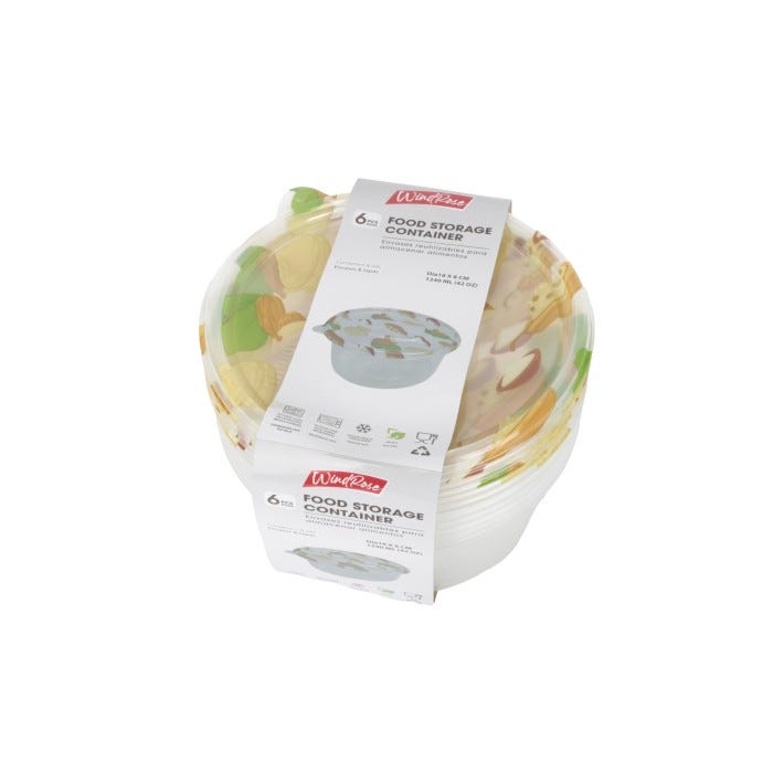 ENVASES P/ ALIMENTOS 12PZAS 1240ML (6 SETS)