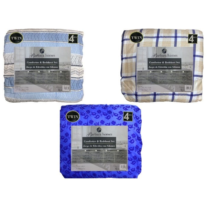 COMFORTER TWIN 4PZAS 180G (5 SETS)