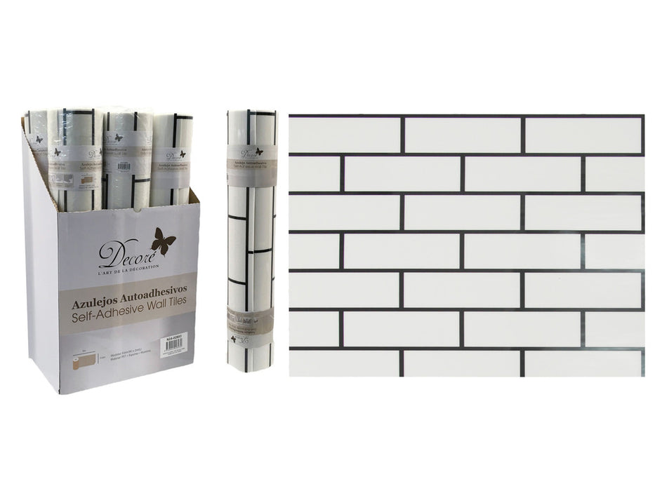 PAPEL DECORATIVO P/ PARED (ADHESIVO) 0.6X3MT (6 UNIDADES)