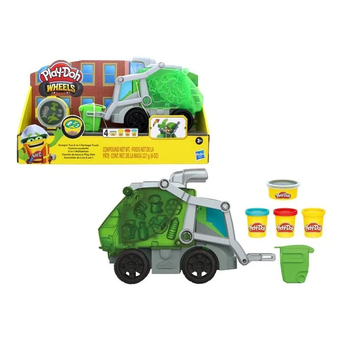 PLAY DOH DUMPIN FUN 2 IN 1 GARBAGE TRUCK (2 UNIDADES)