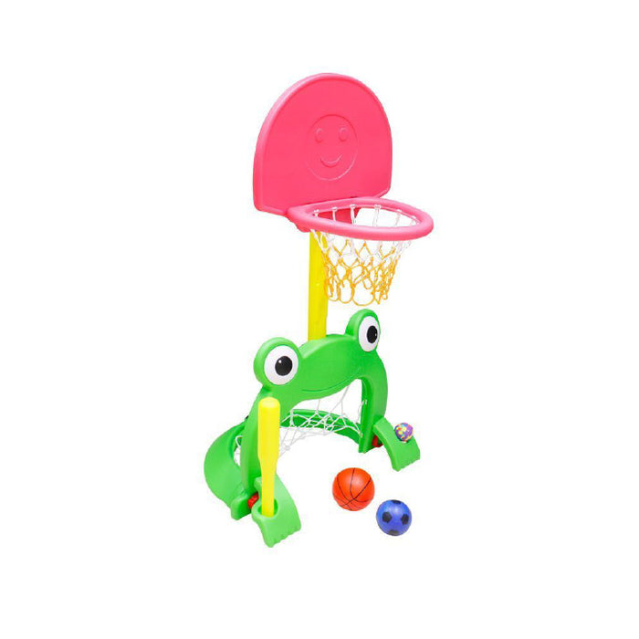 JUEGO DE BALONCESTO Y FÚTBOL 61X60X109-130CM ( 1 UNIDAD)