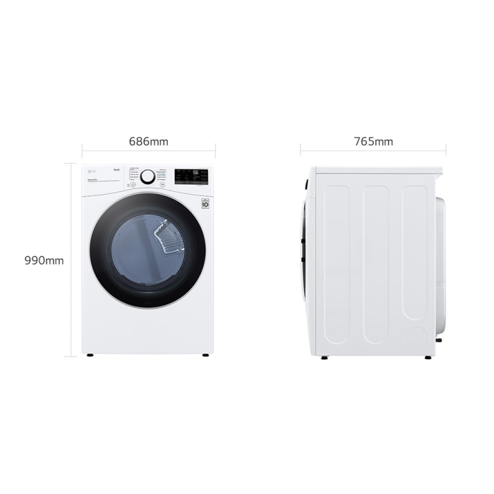 SECADORA A GAS CARGA FRONTAL 22KG LG